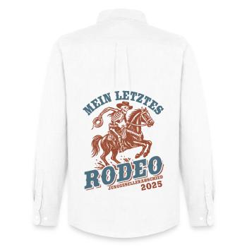 Bachelor Party 2025 - My Last Rodeo - Men's Oxford Shirt by Stanley/Stella - white - Back - AI Model Male 185 dark (185cm)