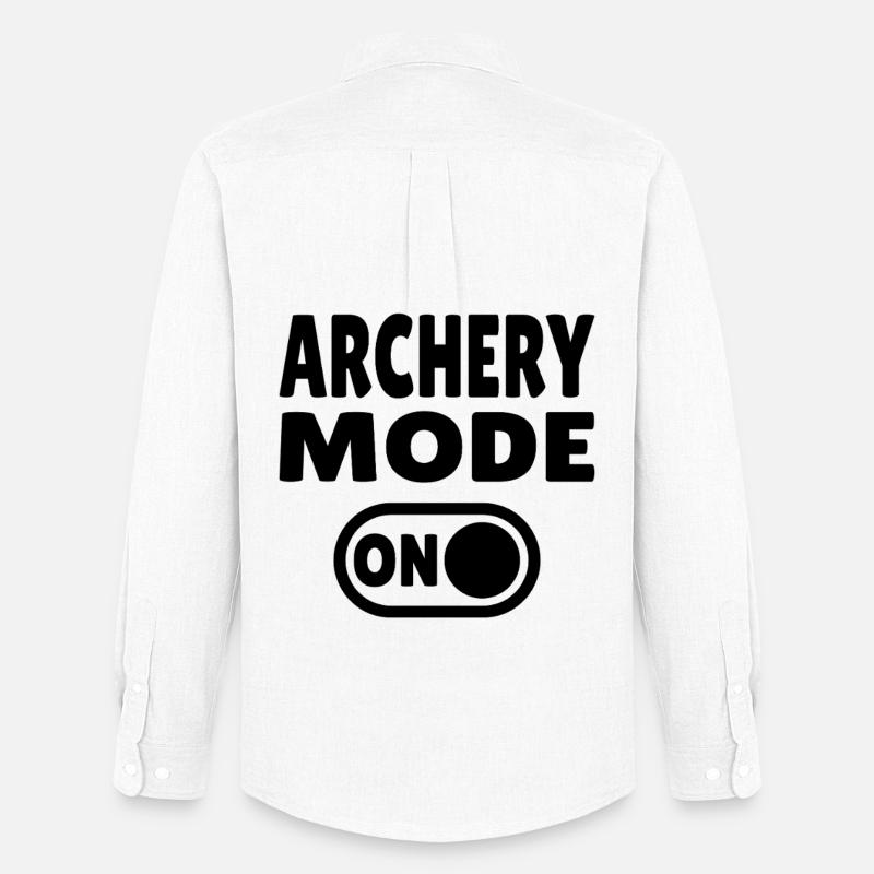 Archery Mode ON - Männer Oxford Hemd von Stanley/Stella - Weiß