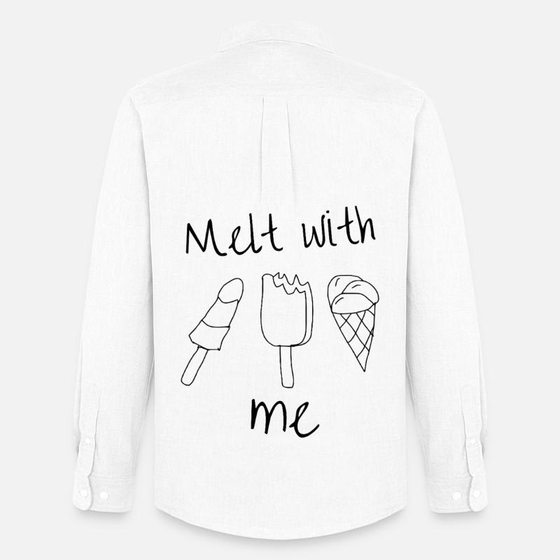 Melt with me | Eiscreme - Männer Oxford Hemd von Stanley/Stella - Weiß
