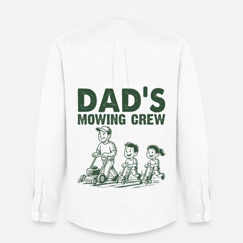 Dad's Mowing Crew - Männer Oxford Hemd von Stanley/Stella - Weiß
