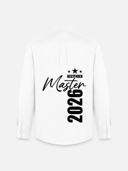 Master bestanden 2026 - Prüfung - Erfolg - Männer Oxford Hemd von Stanley/Stella - Weiß