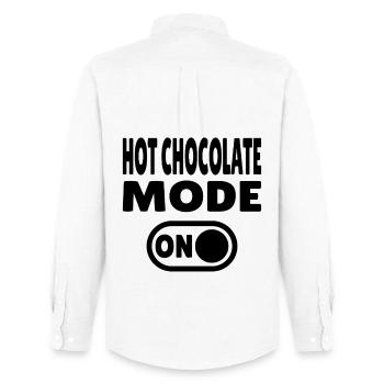 Mode HotchocolateONBLK - Chemise Oxford homme Stanley/Stella - blanc - Dos - AI Model Male 185 dark (185cm)
