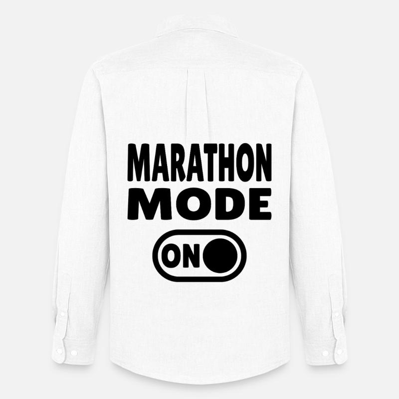 Marathon Mode On – Laufen mit Leidenschaft - Männer Oxford Hemd von Stanley/Stella - Weiß