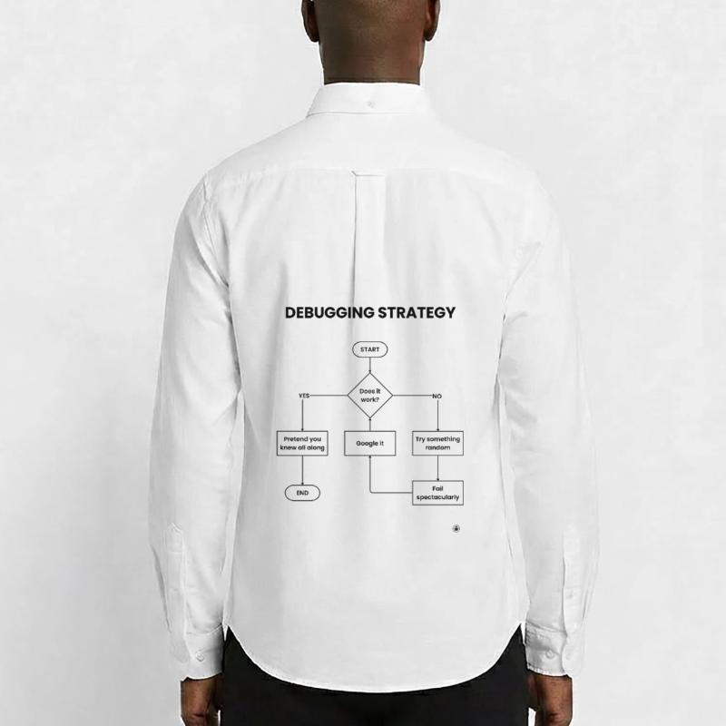 Debugging Strategy Flowchart - Does It Work Gift Men's Oxford Shirt by Stanley/Stella