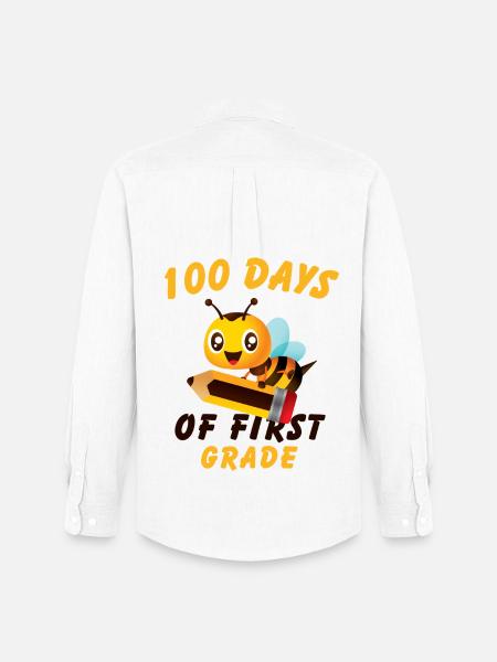 100 Days of first grade 100th of school - Men's Oxford Shirt by Stanley/Stella - white