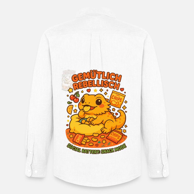 gemütlich rebellisch shirt, snack mode - Männer Oxford Hemd von Stanley/Stella - Weiß