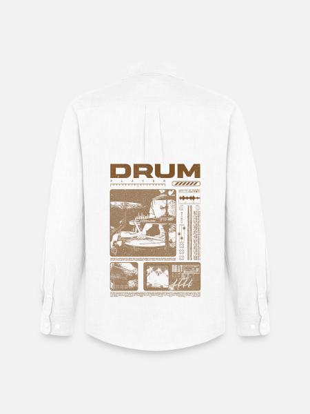 Rock Drummer Drum Player Streetwear - Men's Oxford Shirt by Stanley/Stella - white