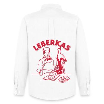 Funny butcher, Leberkäse, Bavarian doner kebab - Men's Oxford Shirt by Stanley/Stella - white - Back - AI Model Male 185 dark (185cm)