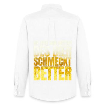 Tyrol Beer tastes better - Men's Oxford Shirt by Stanley/Stella - white - Back - AI Model Male 185 dark (185cm)