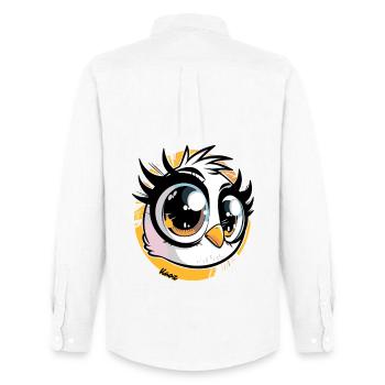 Kawaii Bird Head Pop - Men's Oxford Shirt by Stanley/Stella - white - Back - AI Model Male 185 dark (185cm)