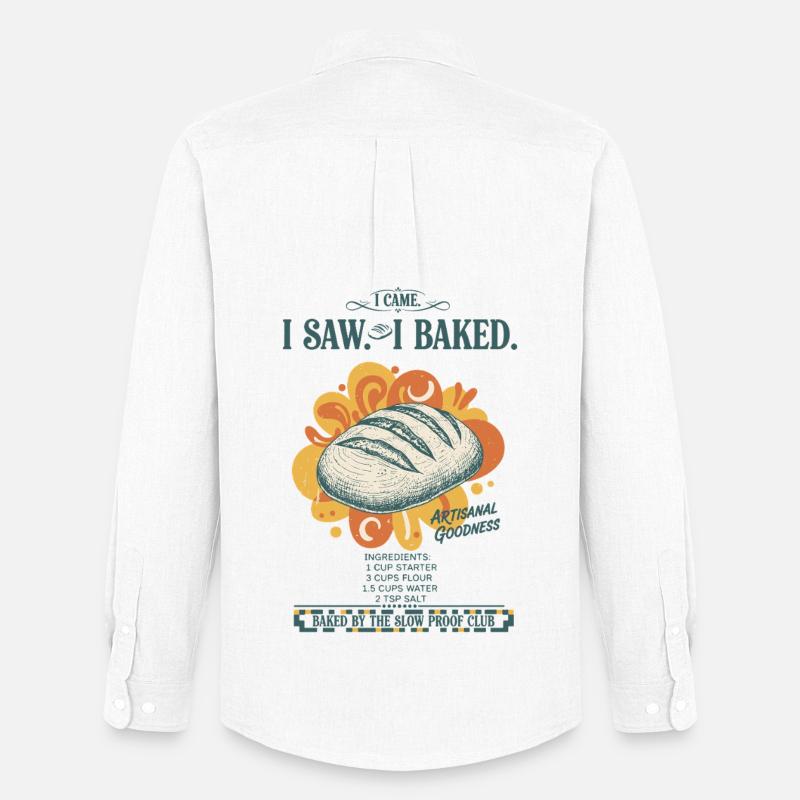 sourdough bread baking baker sourdough starter - Men's Oxford Shirt by Stanley/Stella - white