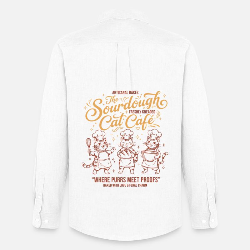 Sourdough Bread Baking Baker Sourdough Starter - Men's Oxford Shirt by Stanley/Stella - white
