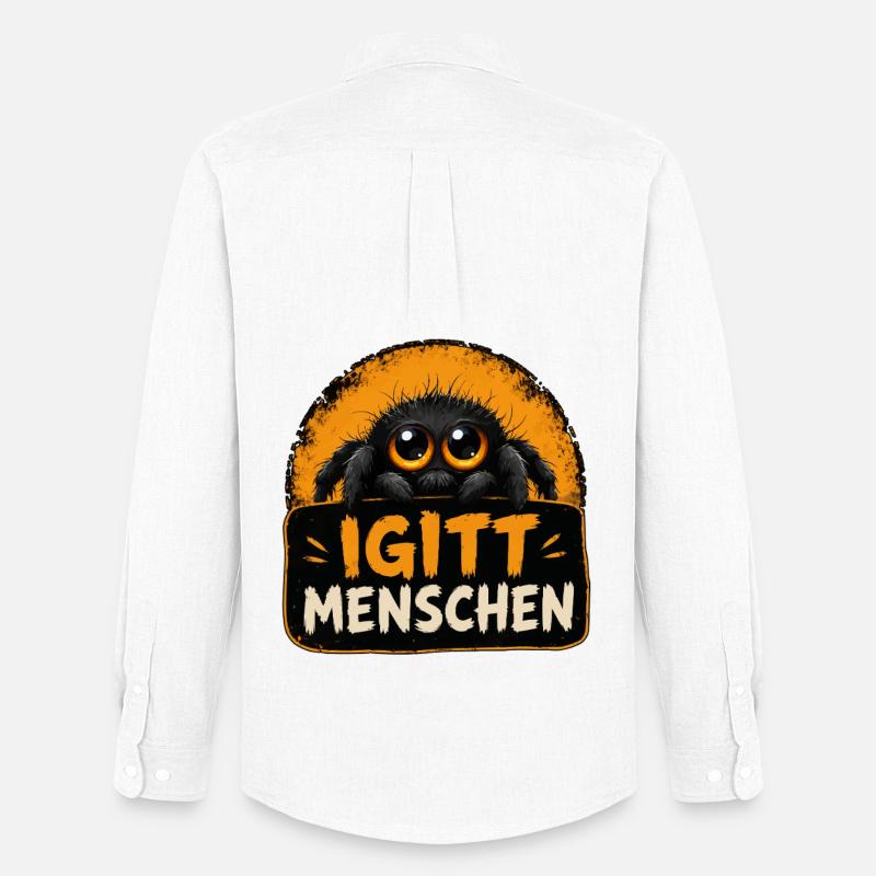 Witzige Igitt ! Menschen Spinne - Männer Oxford Hemd von Stanley/Stella - Weiß