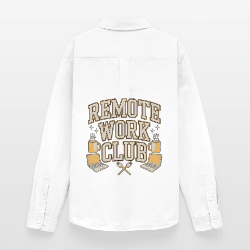 Remote Work Club Web Developer Remote Developer Men's Oxford Shirt by Stanley/Stella