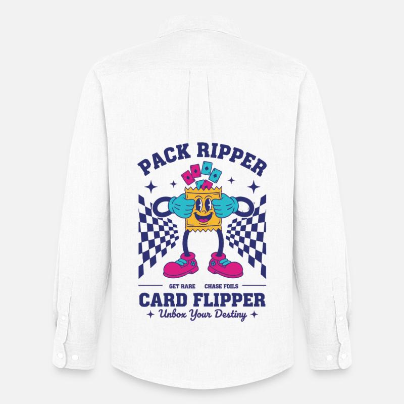 Pack Ripper Card Flipper Unbox Your Destiny - Männer Oxford Hemd von Stanley/Stella - Weiß
