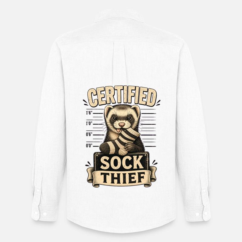 CERTIFIED SOCK THIEF - Männer Oxford Hemd von Stanley/Stella - Weiß