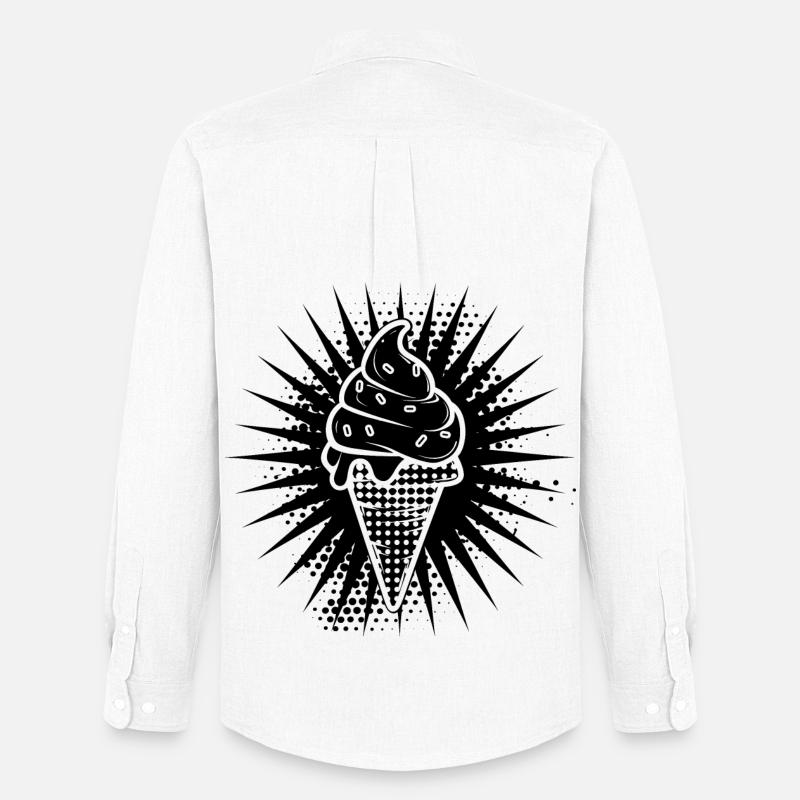 Eiscreme Tüte - Männer Oxford Hemd von Stanley/Stella - Weiß