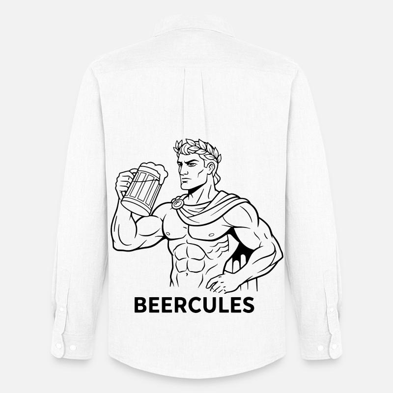 Beercules - Männer Oxford Hemd von Stanley/Stella - Weiß