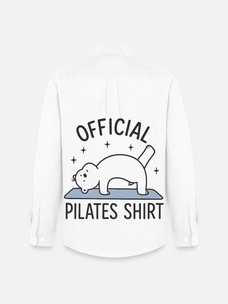 Funny Pilates Polar Bear - Men's Oxford Shirt by Stanley/Stella - white