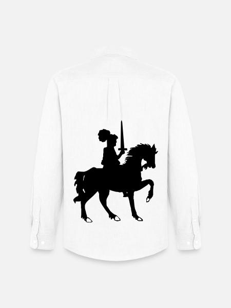 Chevalier avec épée et cheval - Chemise Oxford homme Stanley/Stella - blanc