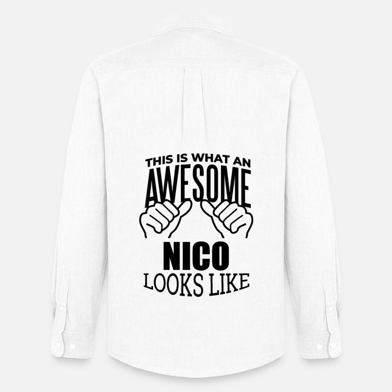 Nico - Männer Oxford Hemd von Stanley/Stella - Weiß
