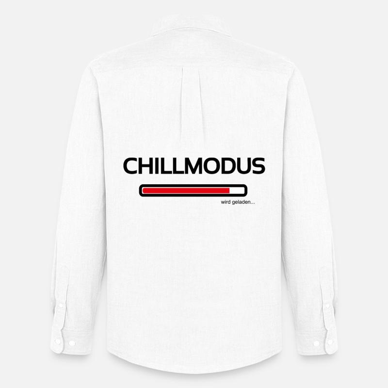 Chillmodus - heute wird nur noch ausgeruht - Männer Oxford Hemd von Stanley/Stella - Weiß