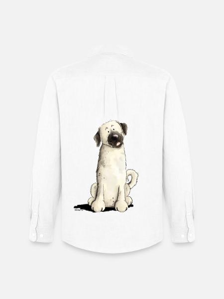 Cane divertente del fumetto di Kangal I. - Stanley/Stella Camicia Oxford uomo - bianco