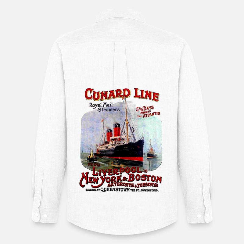 LINER TRANSATLANTIC CREATION LOUIS RUNEMBERG - Männer Oxford Hemd von Stanley/Stella - Weiß
