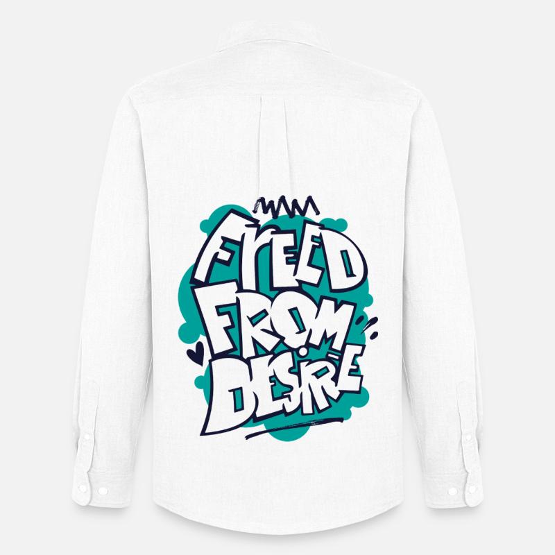 Feed From Desire Graffiti Tee - Männer Oxford Hemd von Stanley/Stella - Weiß