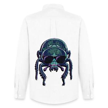 Insekt Mistkäfer Sonnenbrille - Men's Oxford Shirt by Stanley/Stella - white - Back - AI Model Male 185 dark (185cm)