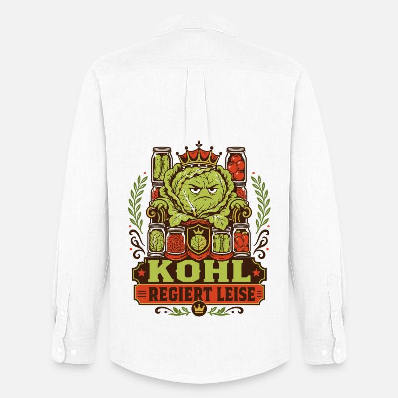 Kohl regiert leise - Männer Oxford Hemd von Stanley/Stella - Weiß