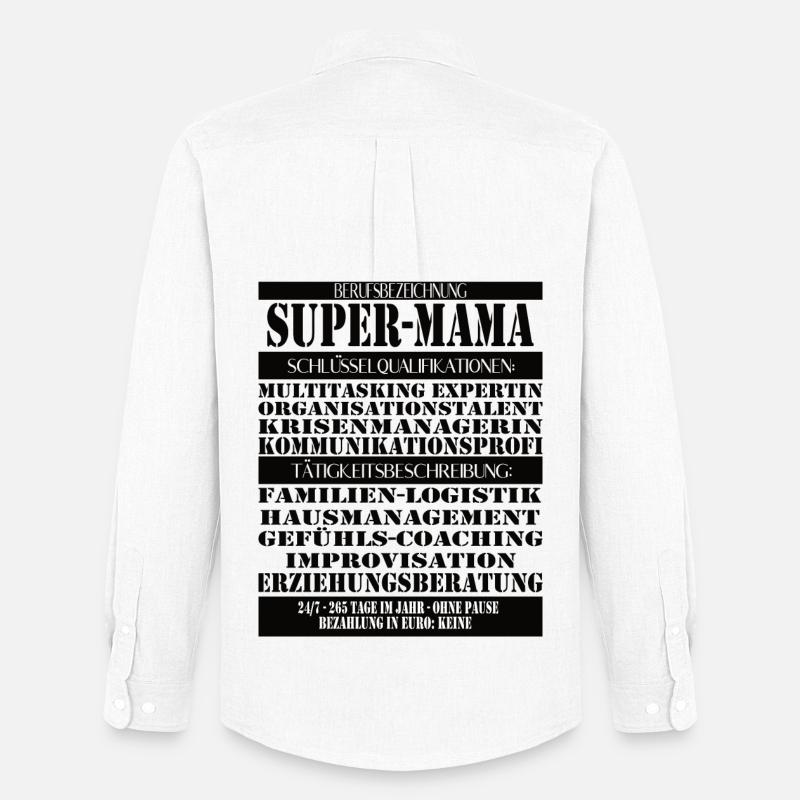 Super Mama – Multitasking ohne Pause - Männer Oxford Hemd von Stanley/Stella - Weiß