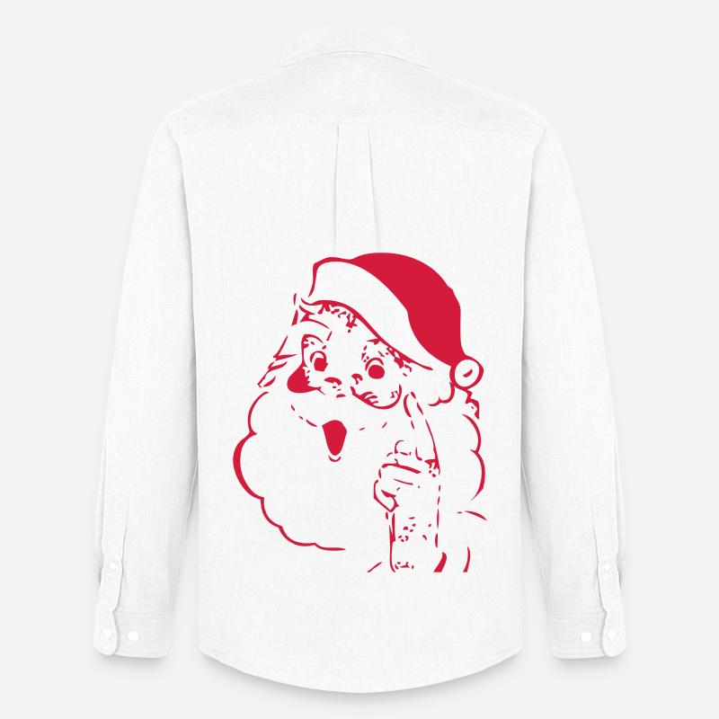 Weihnachtsmann - Männer Oxford Hemd von Stanley/Stella - Weiß