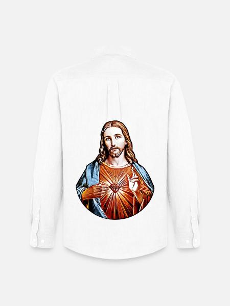 Jesus Kristus * Jesus Kristus NAZARETH Frelser - Oxfordskjorte herre Stanley/Stella - hvid