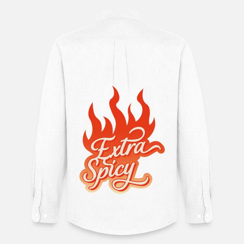 Extra Spicy – Feurige Typografie - Männer Oxford Hemd von Stanley/Stella - Weiß