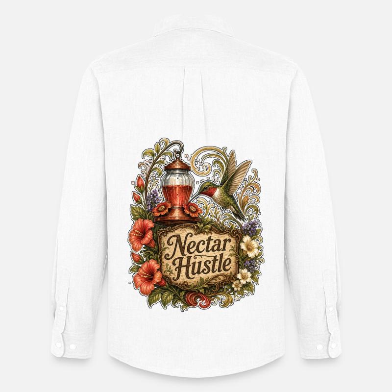 Nectar Hustle - Männer Oxford Hemd von Stanley/Stella - Weiß