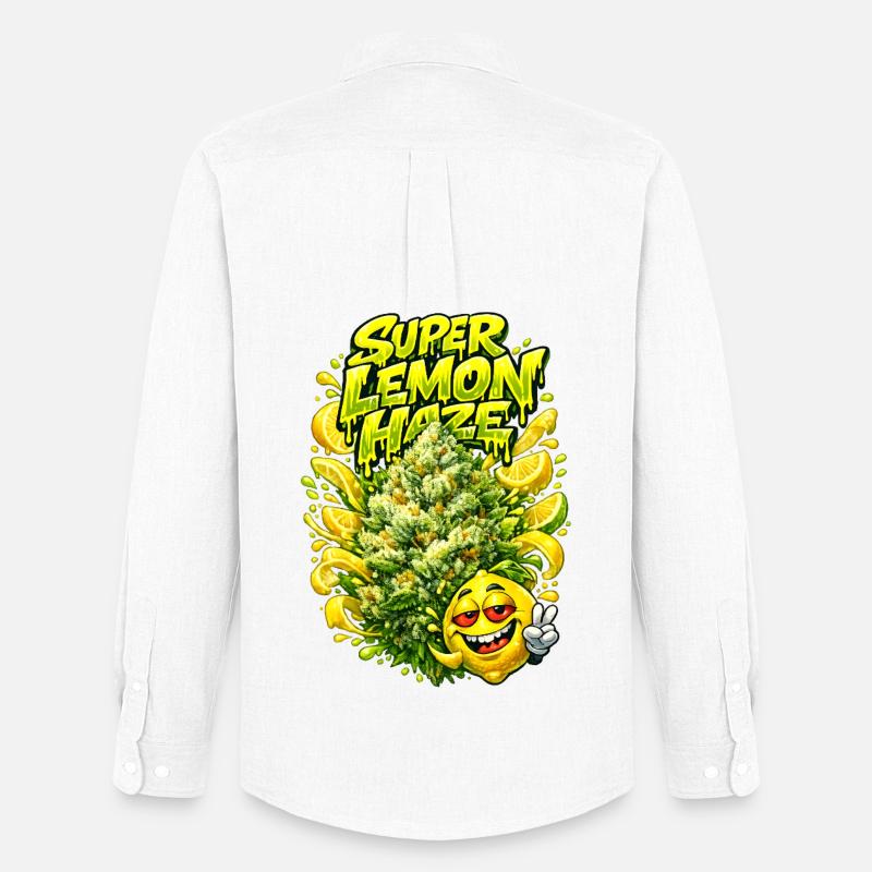 Super Lemon Haze Graffiti-Kunstdruck - Männer Oxford Hemd von Stanley/Stella - Weiß