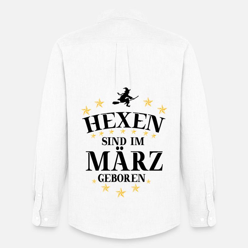 Hexen März - Männer Oxford Hemd von Stanley/Stella - Weiß