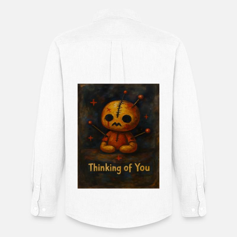 Ich denke an Dich Voodoo Puppe - Männer Oxford Hemd von Stanley/Stella - Weiß