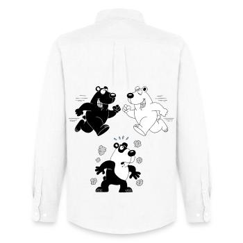 La naissance du panda - Chemise Oxford homme Stanley/Stella - blanc - Dos - AI Model Male 185 dark (185cm)