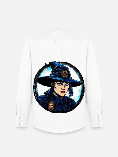 Witches Police / Policewoman Witch - Men's Oxford Shirt by Stanley/Stella - white