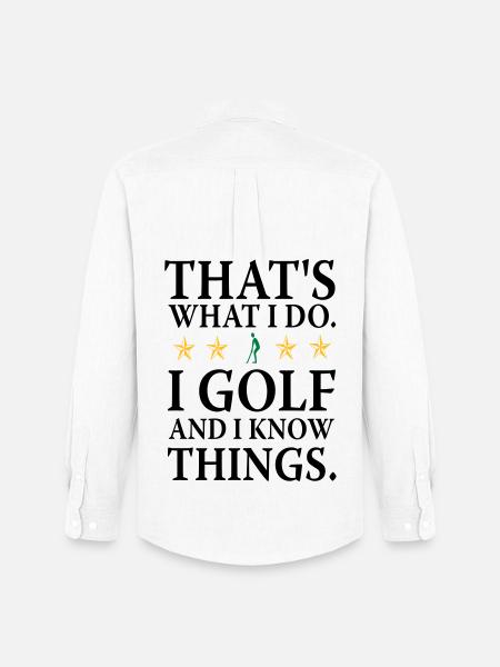 Ich do Golf - Men's Oxford Shirt by Stanley/Stella - white