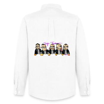 Kaffeebecher - Top Team - Männer Oxford Hemd von Stanley/Stella - Weiß - Hinten - AI Model Male 185 dark (185cm)