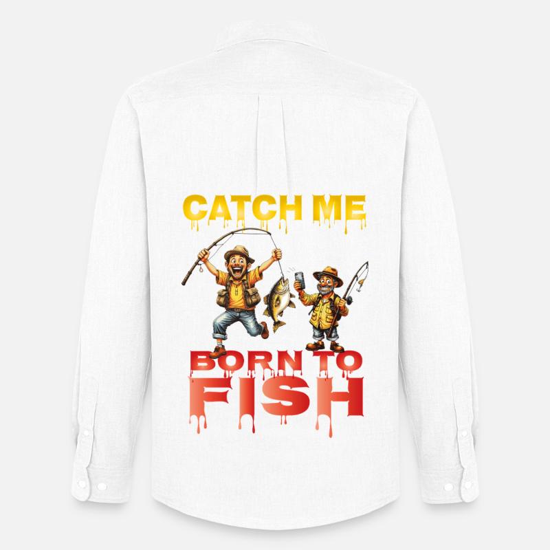 Catch_me_ - Männer Oxford Hemd von Stanley/Stella - Weiß