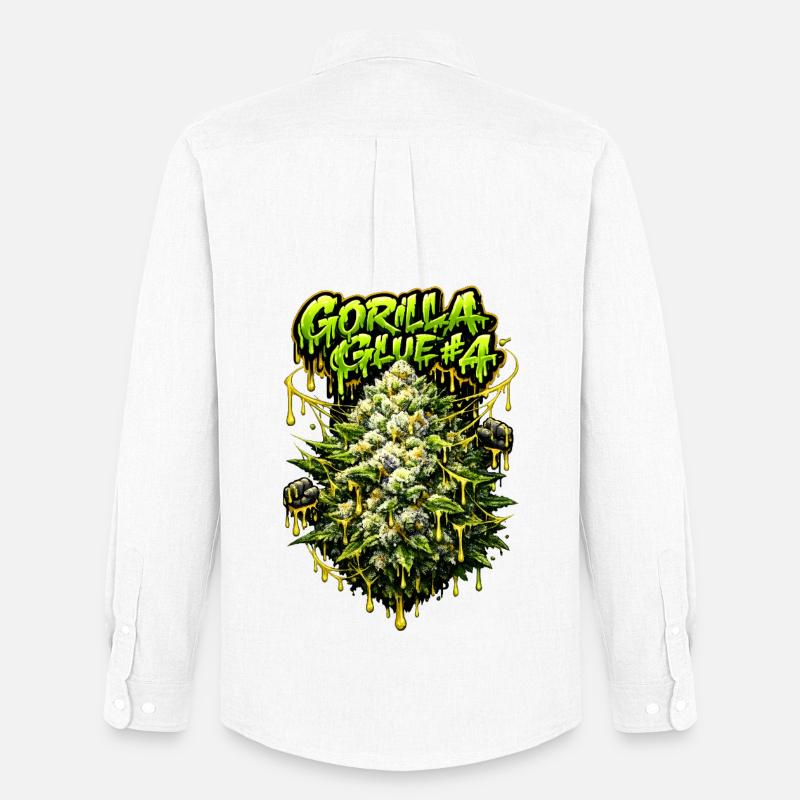 Gorilla Glue #4 Graffiti-Bud-Print - Männer Oxford Hemd von Stanley/Stella - Weiß