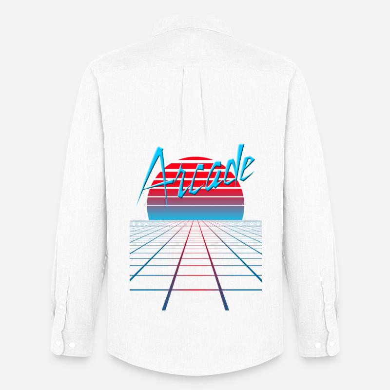 NERDY forever - Arcade - Männer Oxford Hemd von Stanley/Stella - Weiß