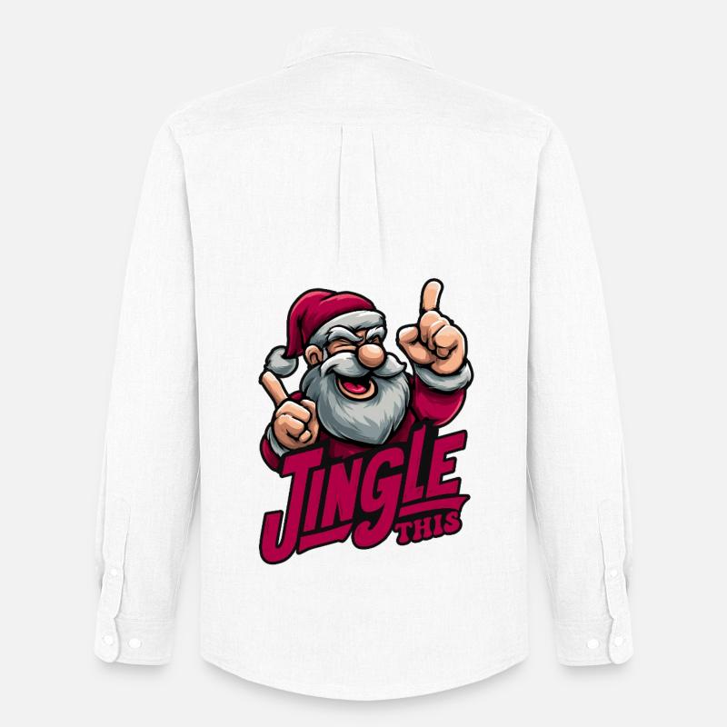 Jingle This - Männer Oxford Hemd von Stanley/Stella - Weiß