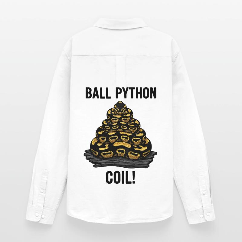 Python Royal Ball Python Coil Reptile Pyramide Chemise Oxford homme Stanley/Stella