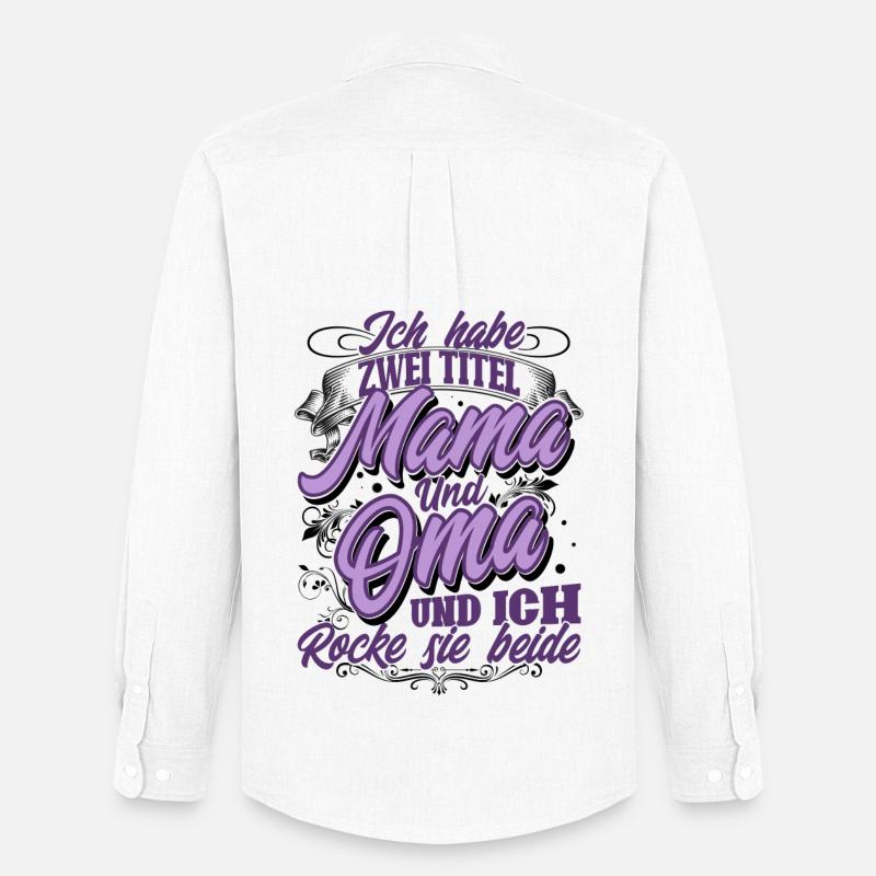 Mama Oma - Männer Oxford Hemd von Stanley/Stella - Weiß