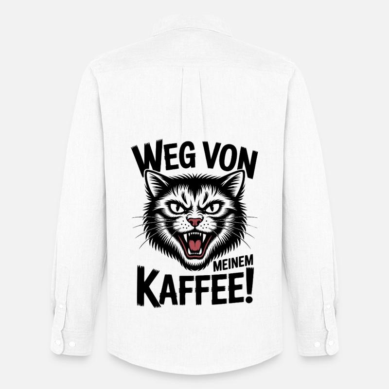 Weg Von Kaffee - Männer Oxford Hemd von Stanley/Stella - Weiß